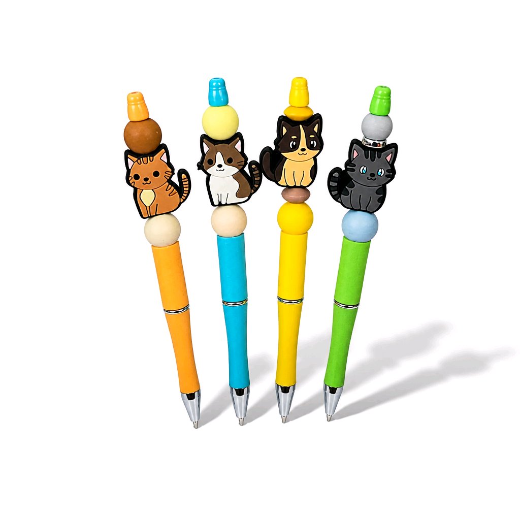 Cat beaded pens main product view