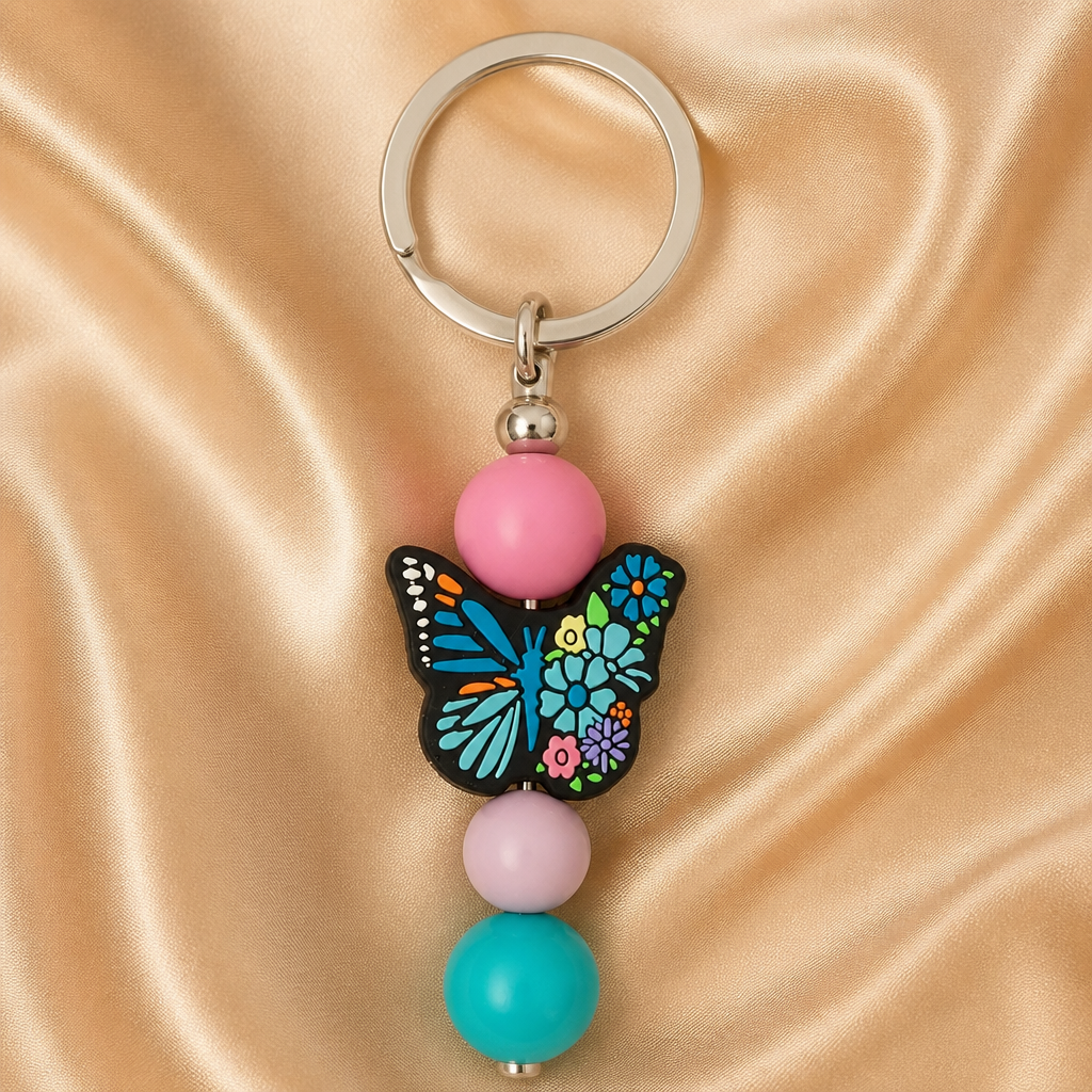 Butterfly Keyring on handbag