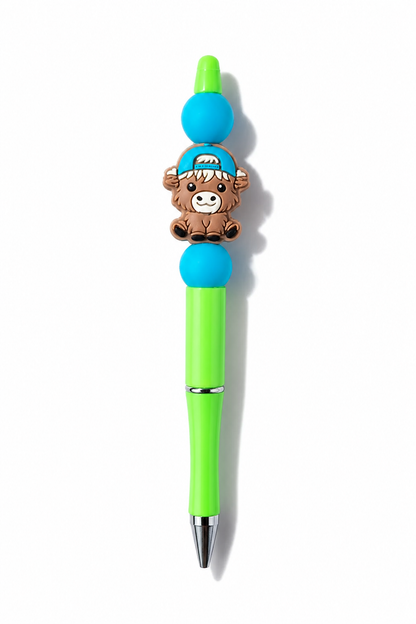 Highland Cow Beaded Pens Highland Cow design