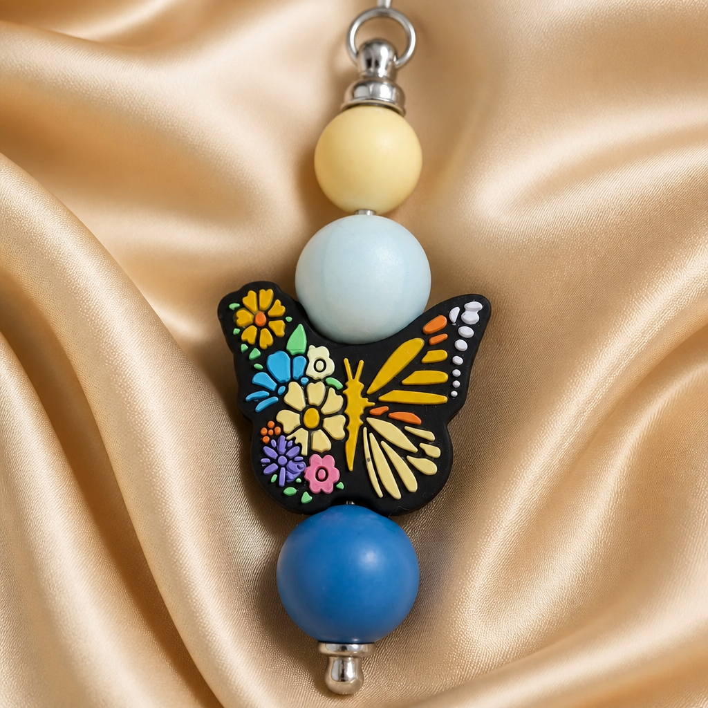 Butterfly Keyring attached to keys