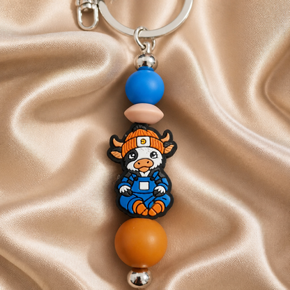 Highland Cow Keyrings back view