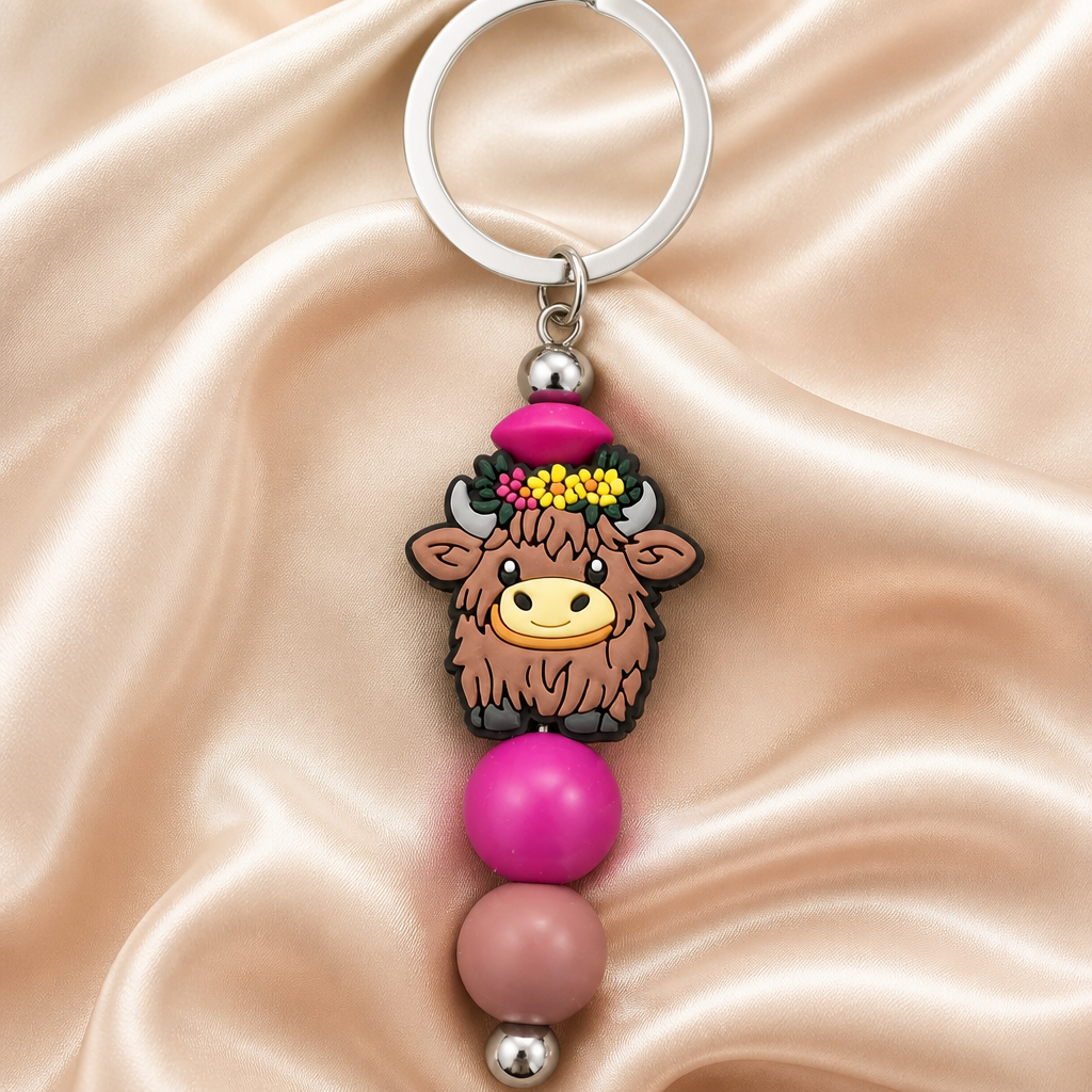 Highland Cow Keyrings gift accessory
