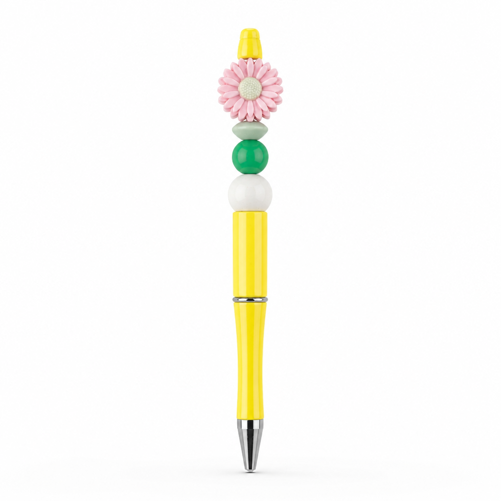 Daisy Beaded Pen front view