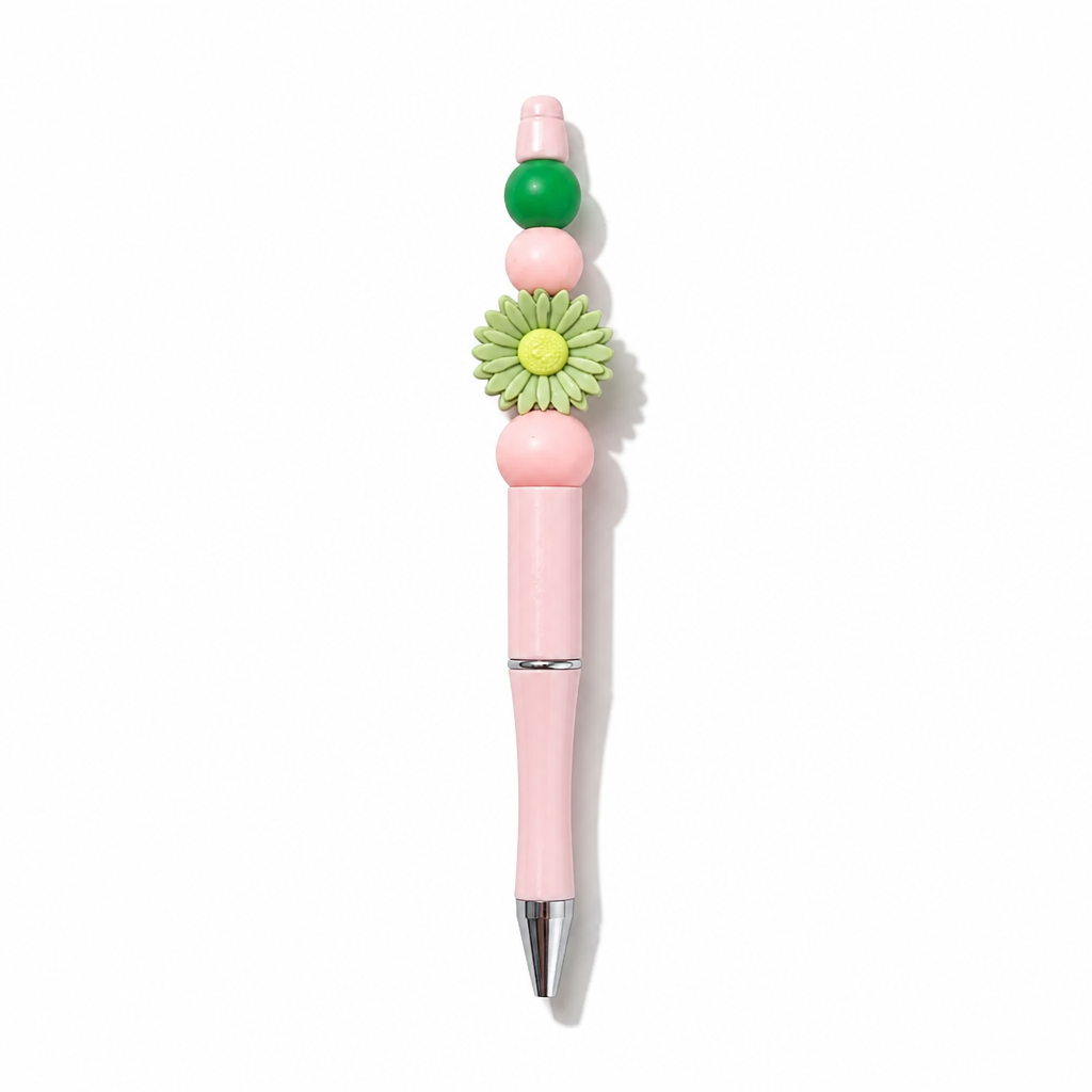 Daisy Beaded Pen decorative bead detail
